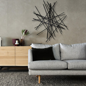 Rosand Abstract Bar and Panel Novelty Metal Wall Decor